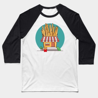 French Fries Shop Baseball T-Shirt